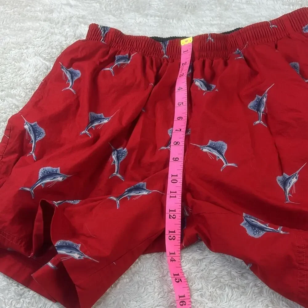 Polo‎ Sport red swordfish print swim trunks, XL
